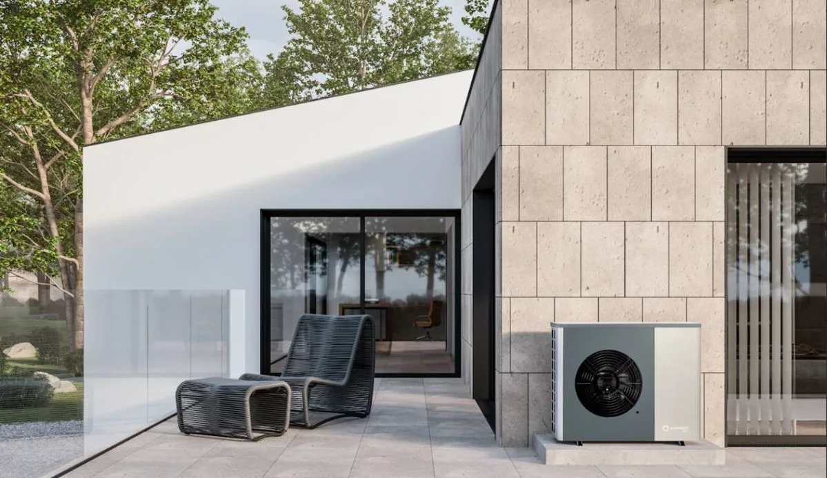 Vivienda moderna con instalación de aerotermia